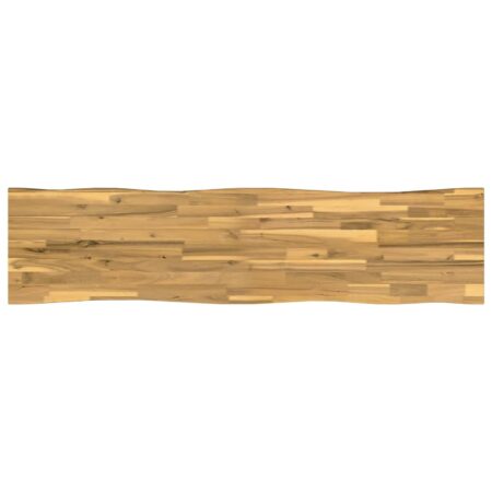 Bordplade i massivt akacietræ med live edge - 140 x 40 x 3,2 cm
