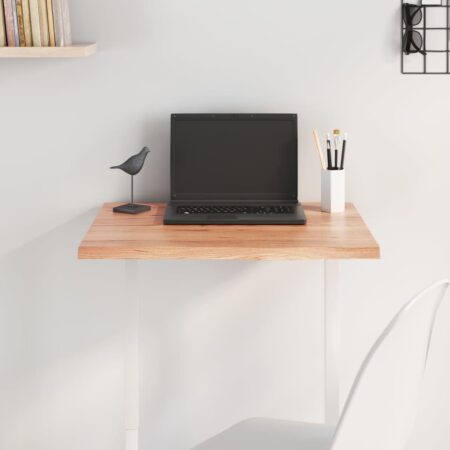 Bordplade i massivt eg 60 x 40 x 2 cm - lysebrun