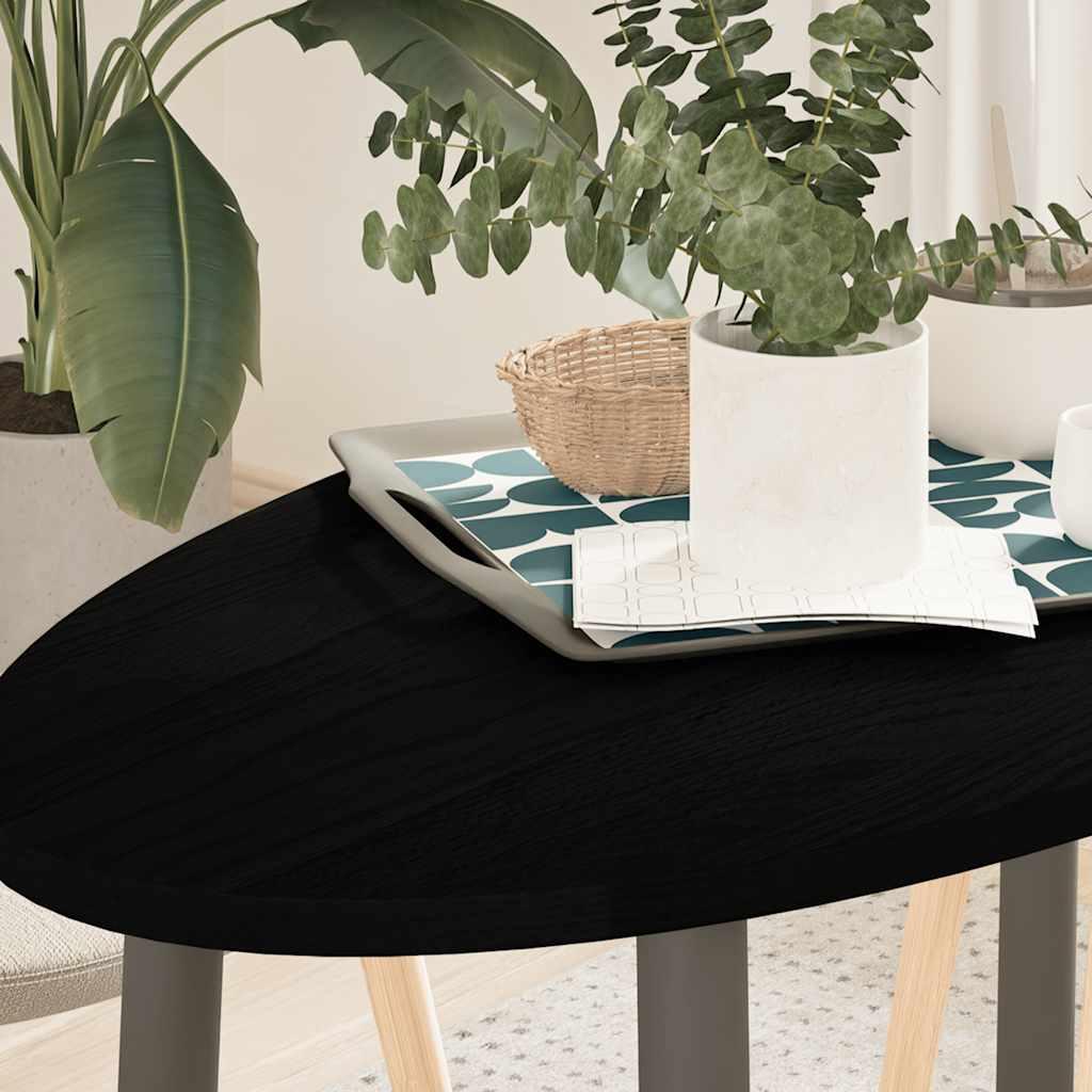 Bordplade i massivt egetræ 100 x 50 x 2 cm oval - mørkebrun Bordplade i massivt egetræ 100 x 50 x 2 cm oval - mørkebrun