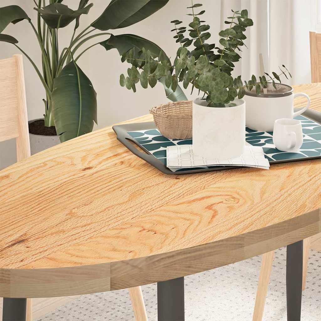 Bordplade i massivt egetræ 140 x 60 x 4 cm - oval Bordplade i massivt egetræ 140 x 60 x 4 cm - oval