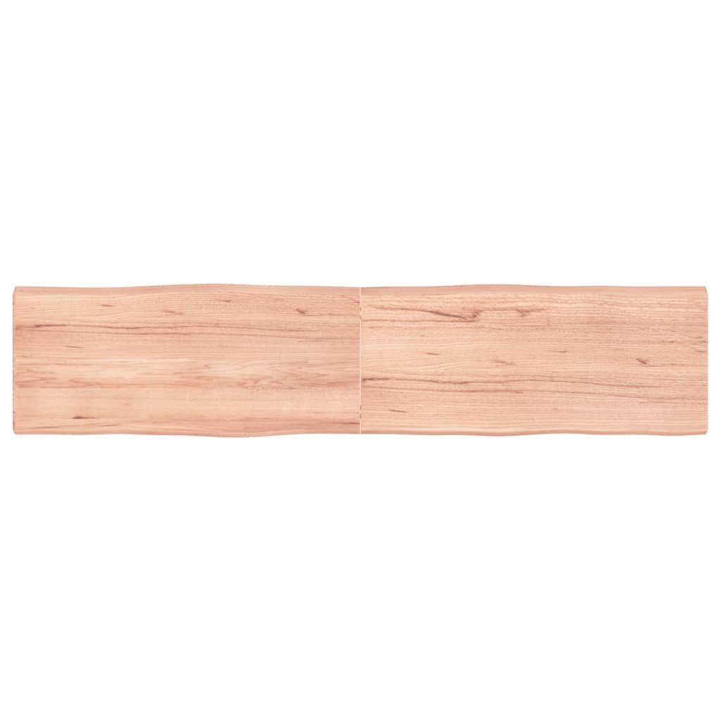 Bordplade i massivt egetræ 180 x 40 x 2-4 cm - lysebrun Bordplade i massivt egetræ 180 x 40 x 2-4 cm - lysebrun