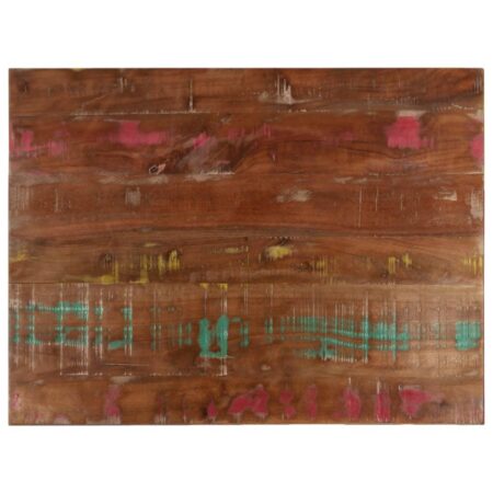 Bordplade i massivt genbrugstræ 90 x 60 cm