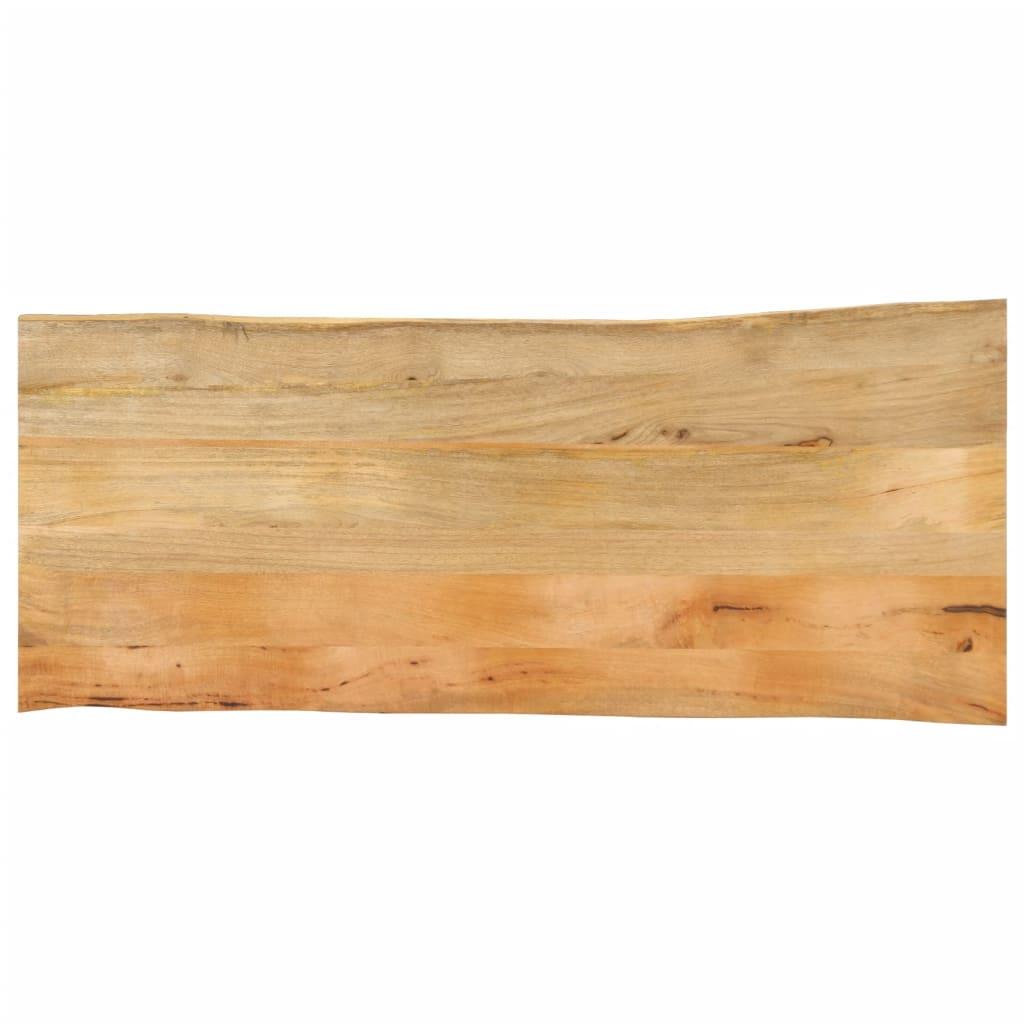 Bordplade i massivt mangotræ 140 x 60 cm - naturlig kant Bordplade i massivt mangotræ 140 x 60 cm - naturlig kant