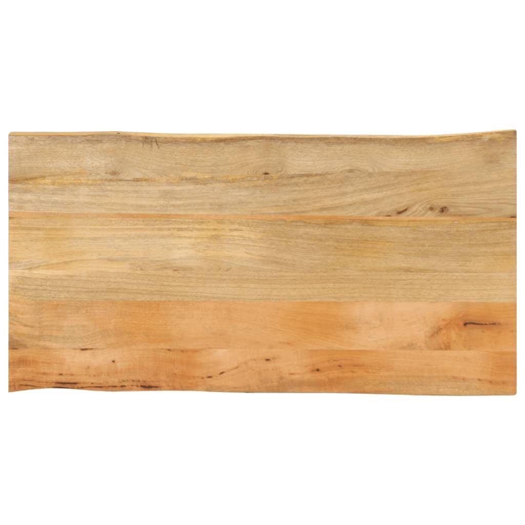 Bordplade i massivt mangotræ med naturlig kant 120 x 60 cm Bordplade i massivt mangotræ med naturlig kant 120 x 60 cm
