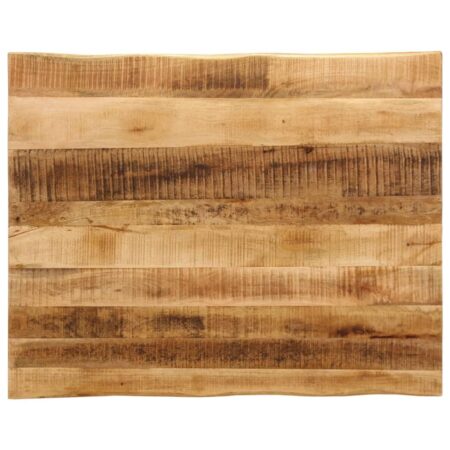 Bordplade i massivt mangotræ med naturlig kant 90 x 80 cm