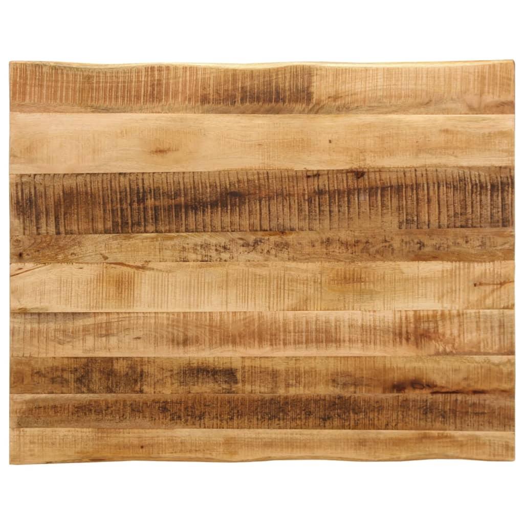 Bordplade i massivt mangotræ med naturlig kant 90 x 80 cm Bordplade i massivt mangotræ med naturlig kant 90 x 80 cm