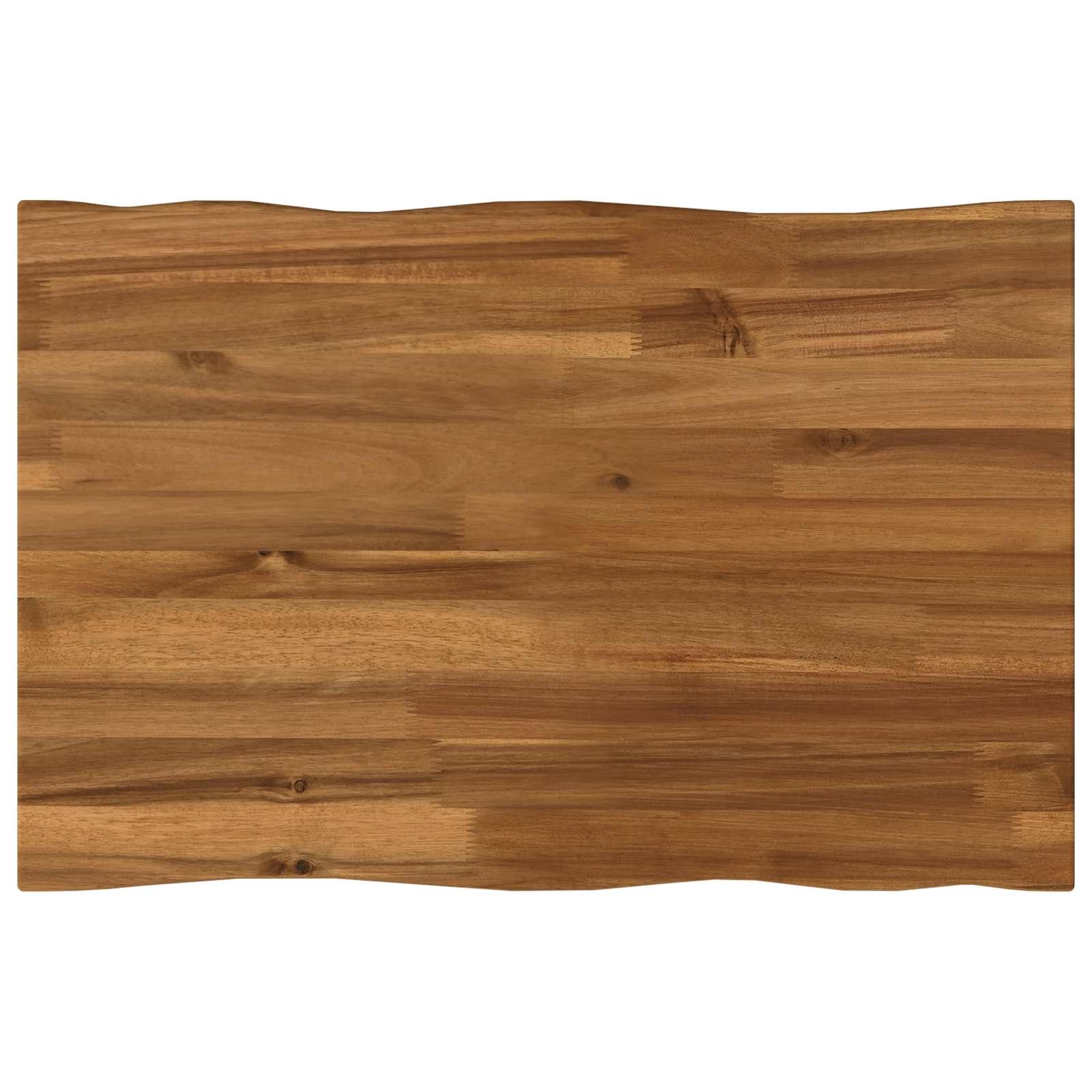 Bordplade med live edge i massivt akacietræ 50 x 40 cm - natur Bordplade med live edge i massivt akacietræ 50 x 40 cm - natur