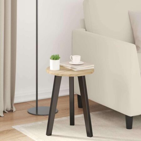 Bordplade rund 30 x 1,5 cm i konstrueret træ - Sonoma-eg