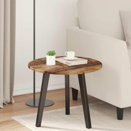 Bordplade rund Ø 50 x 1,5 cm - gammelt træ
