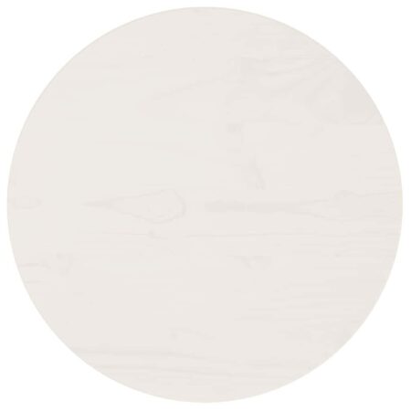 Bordplade rund hvid Ø40 x 2,5 cm i massivt fyrretræ