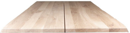 Bordplade til plankebord House of Sander Curve hvid egetræ 95x180x3 cm
