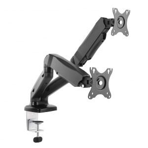 Dobbelt skærmholder ART L-16GD til skrivebord - sort
