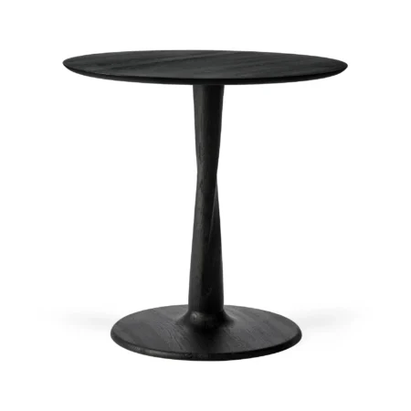 Ethnicraft Torsion spisebord Sortlakeret eg, Ø70×69 cm