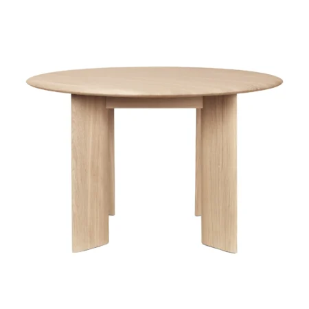 Ferm Living Bevel spisebord Ø117 cm Hvidolieret eg