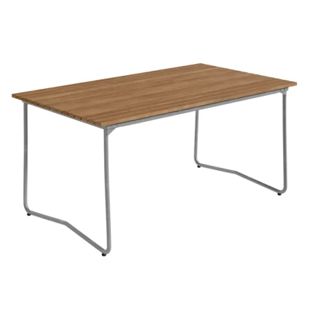 Grythyttan Stålmöbler, Bovik bord 150 teak / galvaniseret