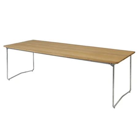 Grythyttan Stålmöbler, Spisebord B31 230 Ubehandlet teak / varmgalvaniseret stel