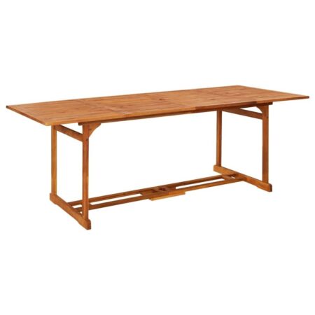 Havebord i massivt akacietræ 220 x 90 x 75 cm