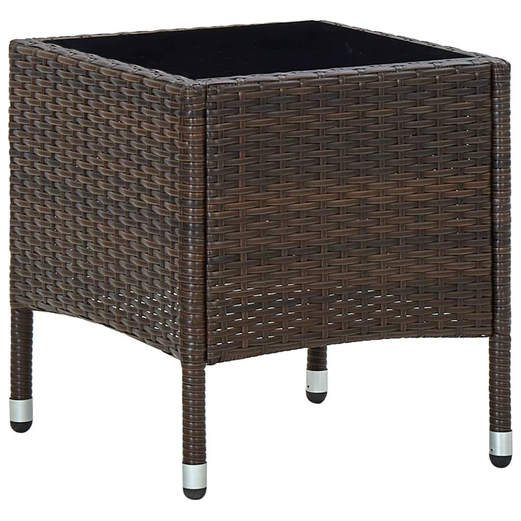 Havebord i polyrattan 40 x 40 x 45 cm - brun Havebord i polyrattan 40 x 40 x 45 cm - brun