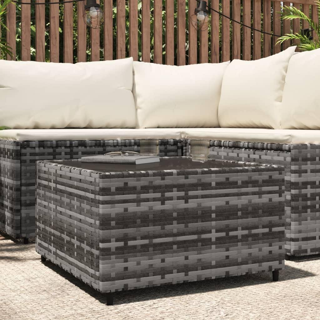 Havebord i polyrattan 50 x 50 x 30 cm - grå Havebord i polyrattan 50 x 50 x 30 cm - grå