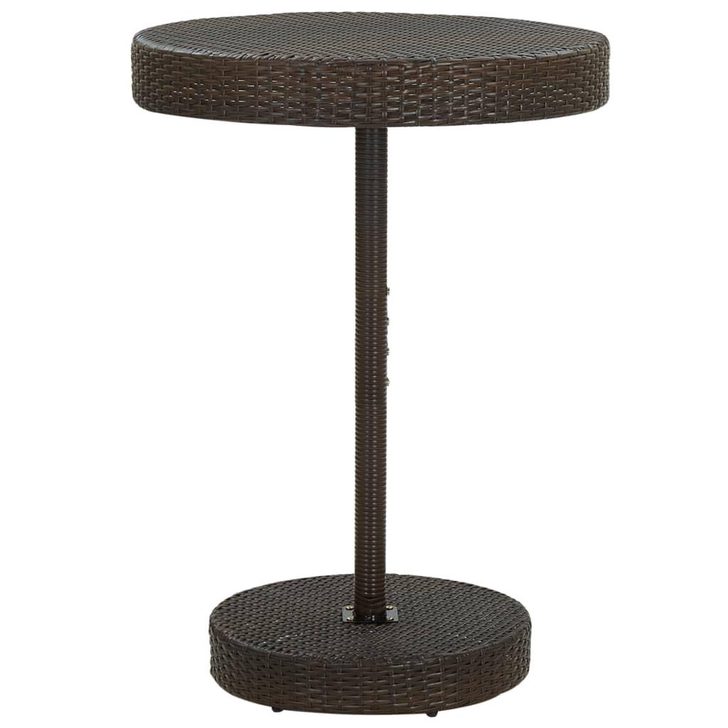 Havebord i polyrattan 75,5 x 106 cm - brun Havebord i polyrattan 75,5 x 106 cm - brun