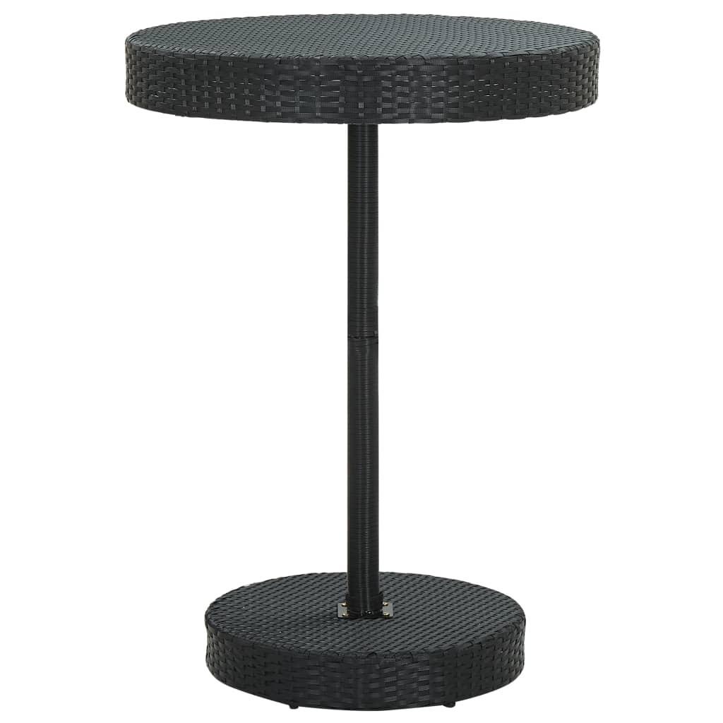 Havebord i polyrattan - sort, 75,5 x 106 cm Havebord i polyrattan - sort, 75,5 x 106 cm