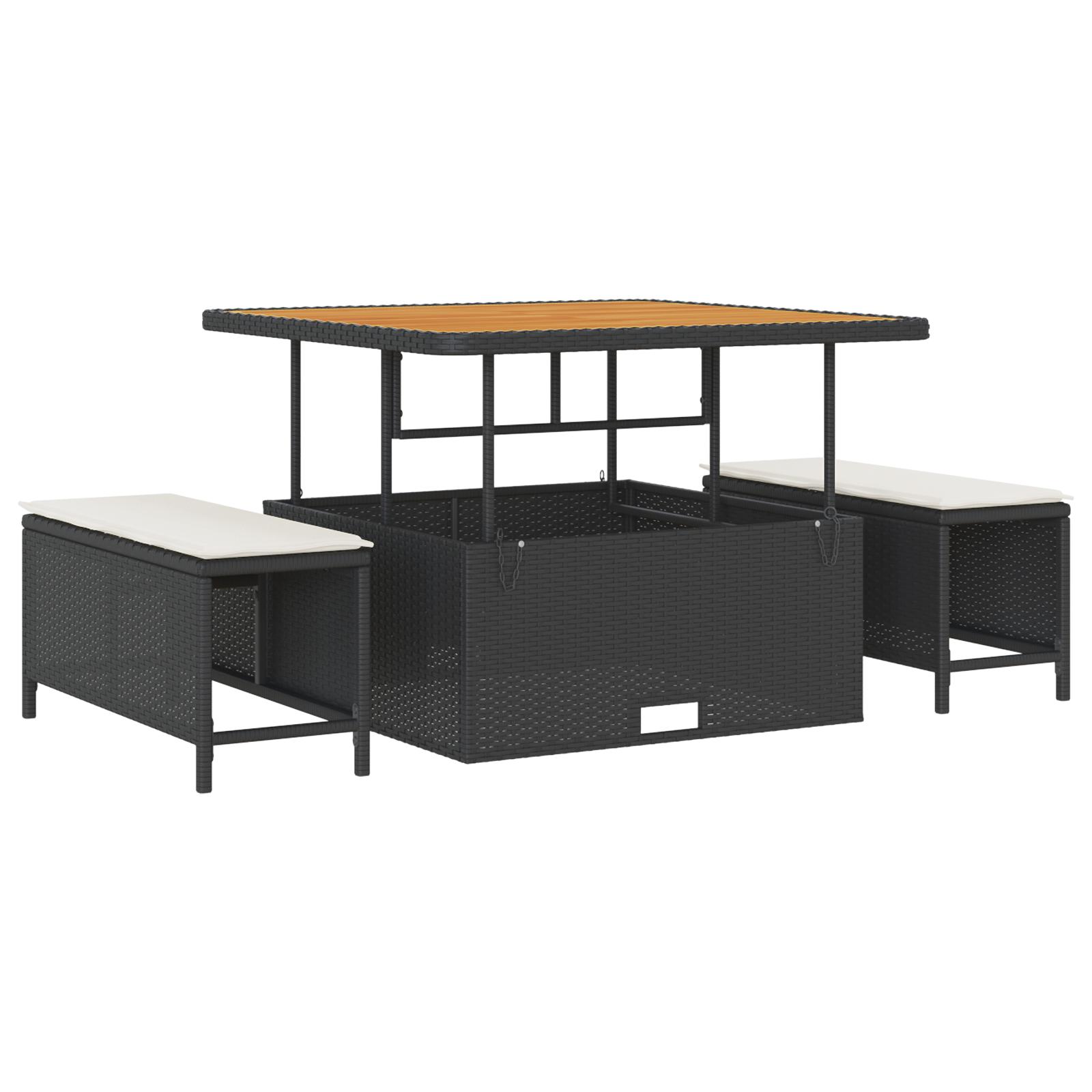 Havesofasæt 13 dele med bord - sort/creme Havesofasæt 13 dele med bord - sort/creme