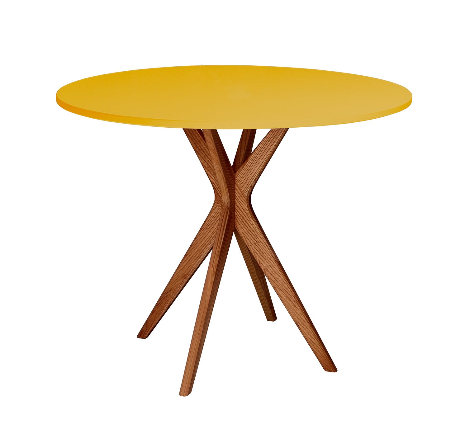 JUBI lille rundt spisebord diam. 70cm Oak Broom Yellow JUBI lille rundt spisebord diam. 70cm Oak Broom Yellow