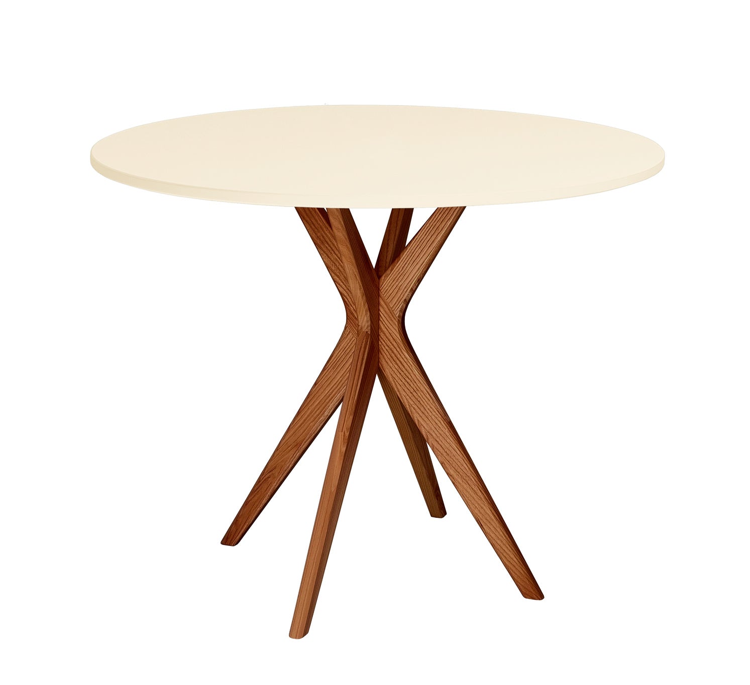 JUBI lille rundt spisebord diam. 70cm Oak Chalk White JUBI lille rundt spisebord diam. 70cm Oak Chalk White