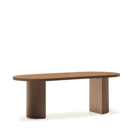 KAVE HOME Nealy spisebord, oval - mørk valnøddefinér (200x100)