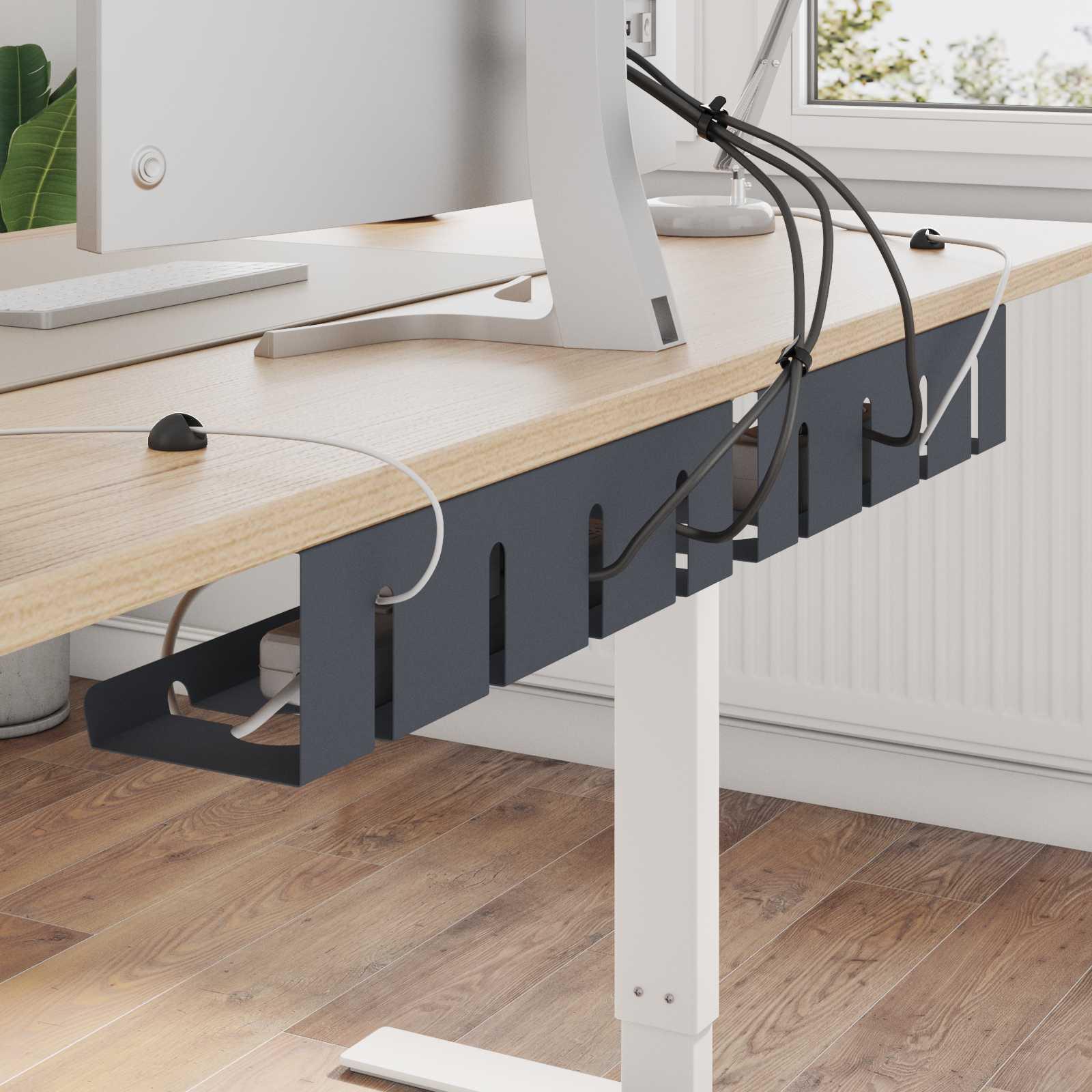 Kabelbakke til under skrivebord 2 stk. - antracit Kabelbakke til under skrivebord 2 stk. - antracit