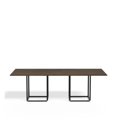 New Works Florence spisebord rektangulært walnut, sort stel