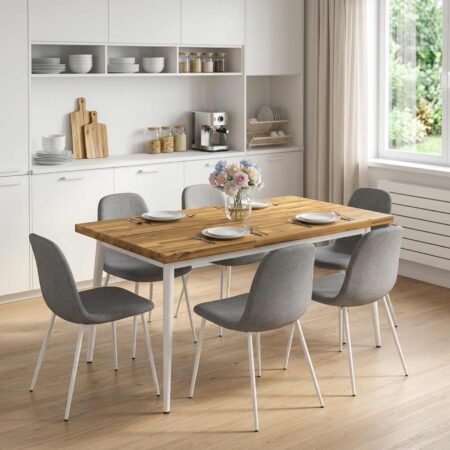 Rektangulær bordplade i massivt akacietræ 110 x 70 cm