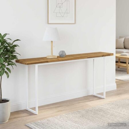 Rektangulær bordplade i massivt akacietræ 150 x 30 cm