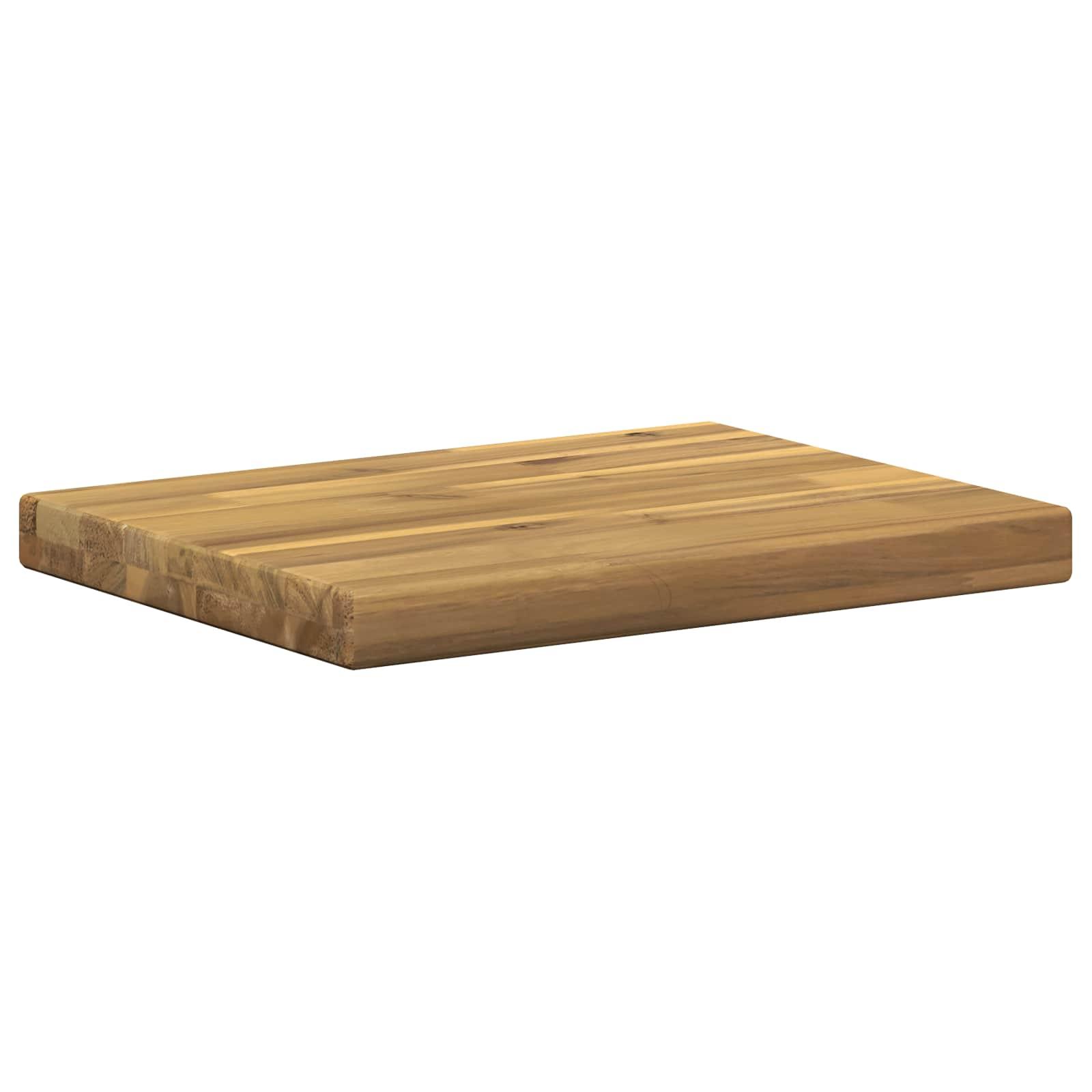 Rektangulær bordplade i massivt akacietræ 30 x 20 cm Rektangulær bordplade i massivt akacietræ 30 x 20 cm