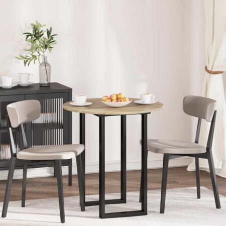 Rund bordplade Ø 70 x 1,5 cm i konstrueret træ - Sonoma-eg