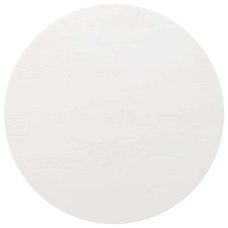 Rund bordplade i massivt fyrretræ - hvid, 2,5 cm