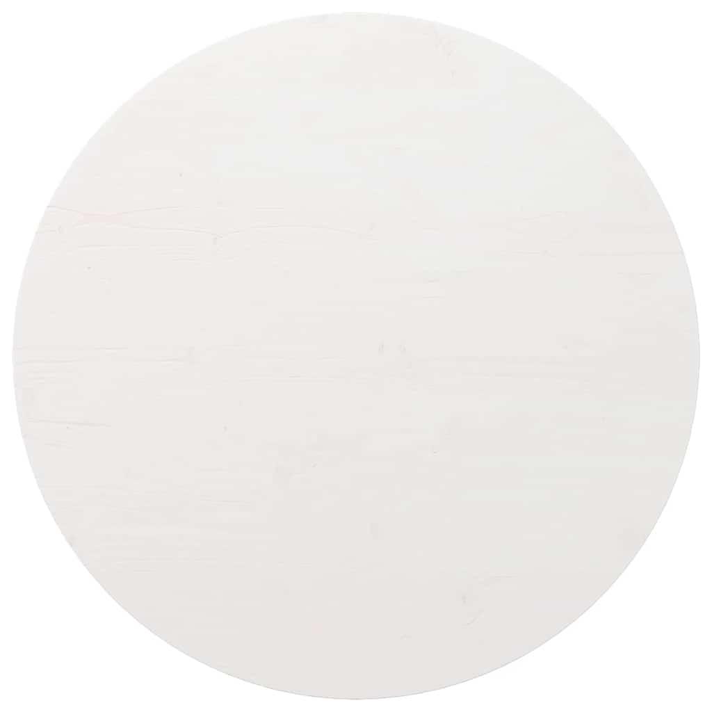 Rund bordplade i massivt fyrretræ - hvid, 2,5 cm Rund bordplade i massivt fyrretræ - hvid, 2,5 cm