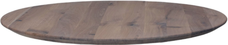 Rund bordplade til plankebord House of Sander Boston Ø128 cm massiv egetræ grå