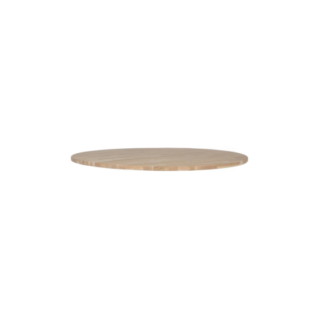 Rund ubehandlet bordplade til plankebord WOOOD Tablo i FSC-certificeret massiv eg Ø120 cm