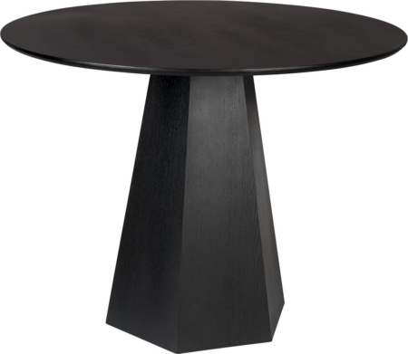 Rundt spisebord Zuiver Pilar Ø100 x H76 cm sort askefinér