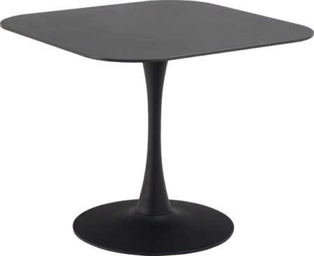 Signature Kalina spisebord firkantet 90x90 cm mat sort Grantham keramik trompetstel