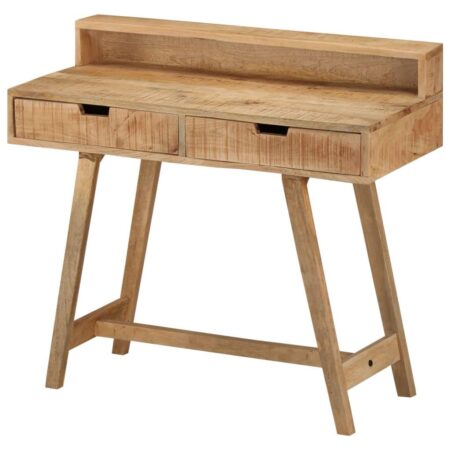 Skrivebord i massivt ru mangotræ - 100 x 45 x 90 cm