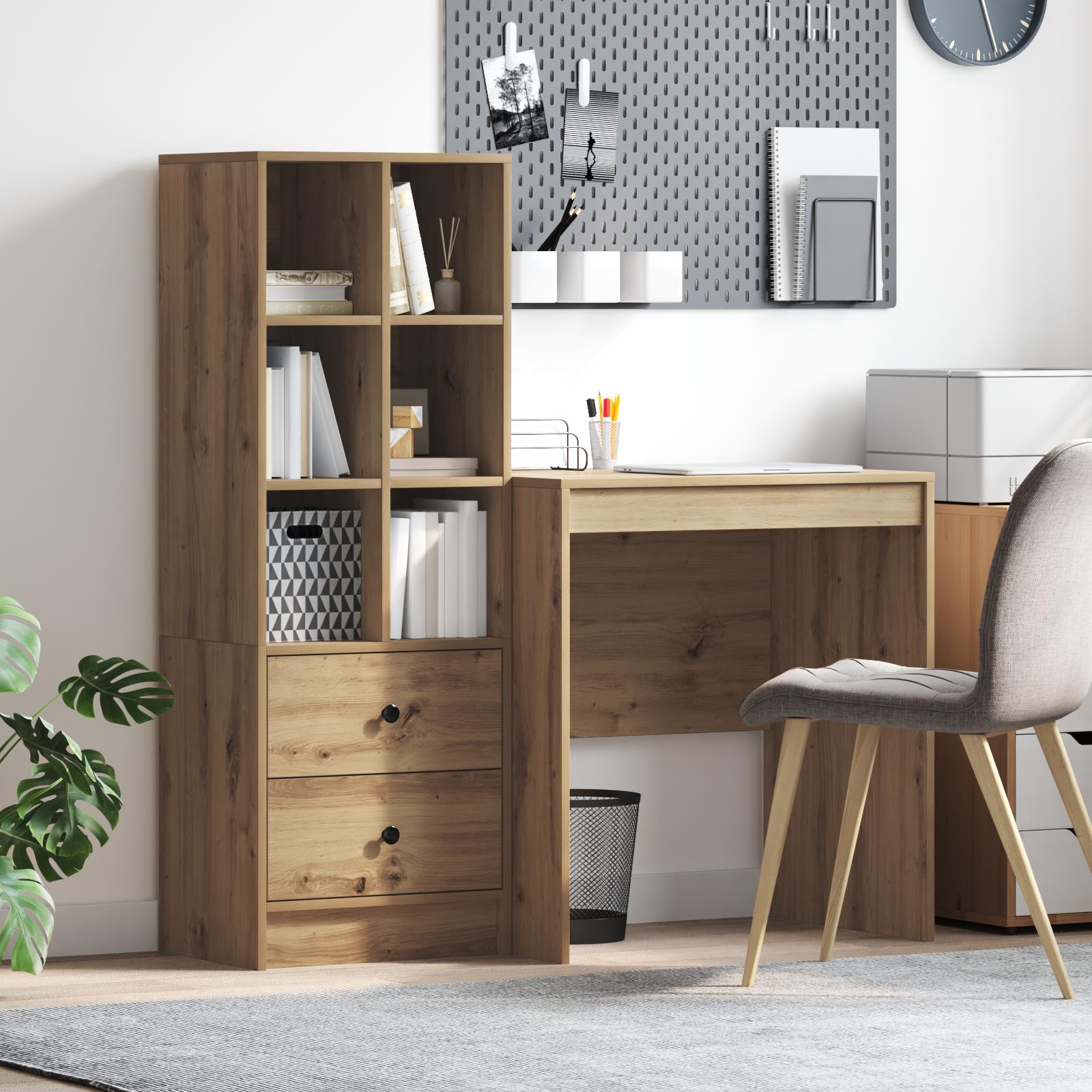 Skrivebord med skab Artisan egetræ - 115,5 x 50 x 127 cm Skrivebord med skab Artisan egetræ - 115,5 x 50 x 127 cm