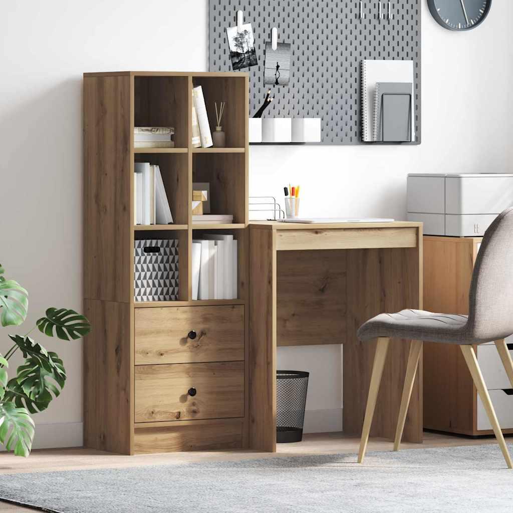 Skrivebord med skab - artisan egetræ 105,5 x 50 x 127 cm Skrivebord med skab - artisan egetræ 105,5 x 50 x 127 cm
