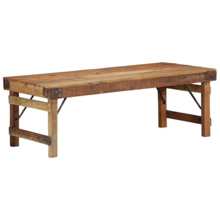 Sofabord i massivt genbrugstræ - brun 110 x 55 x 40 cm