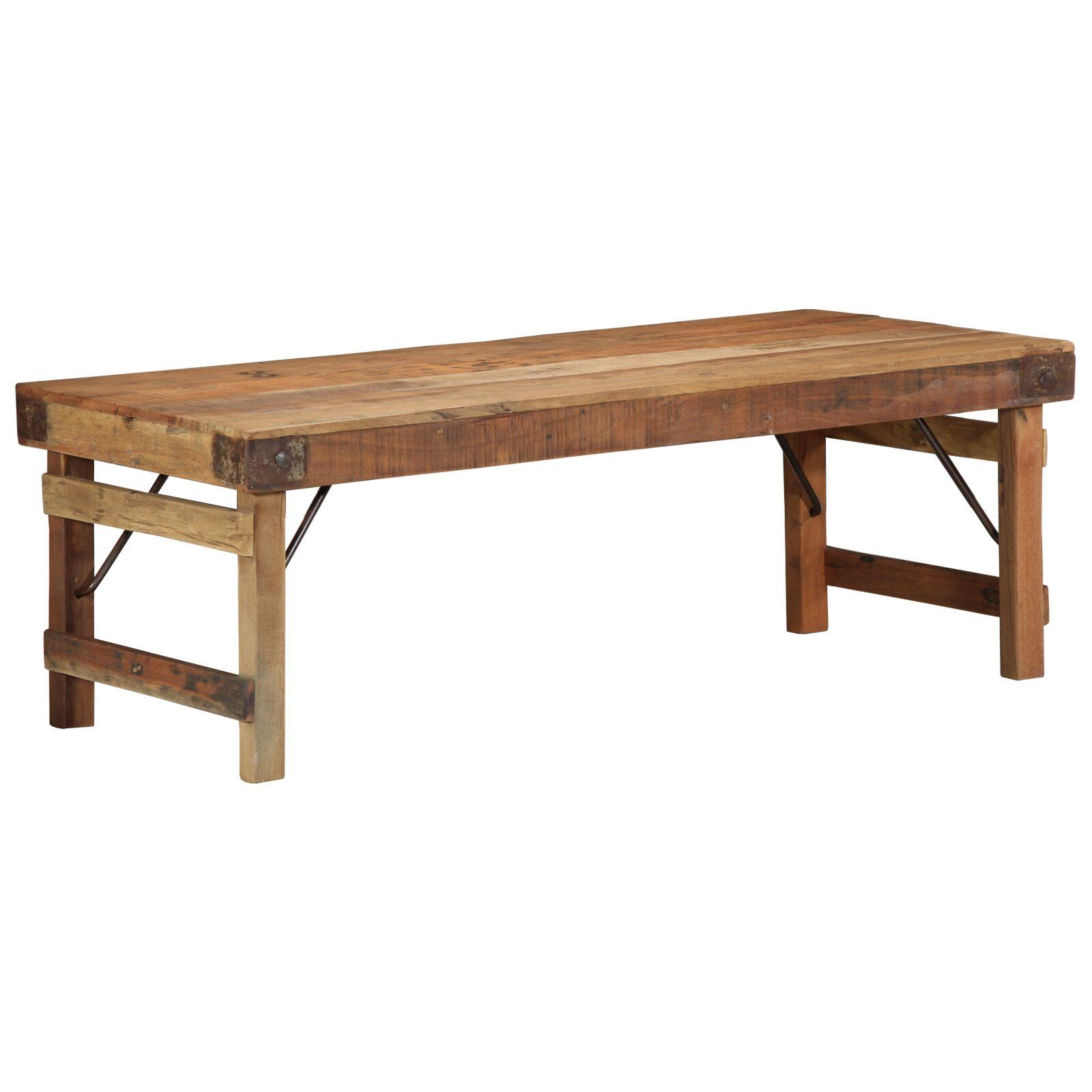 Sofabord i massivt genbrugstræ - brun 110 x 55 x 40 cm Sofabord i massivt genbrugstræ - brun 110 x 55 x 40 cm