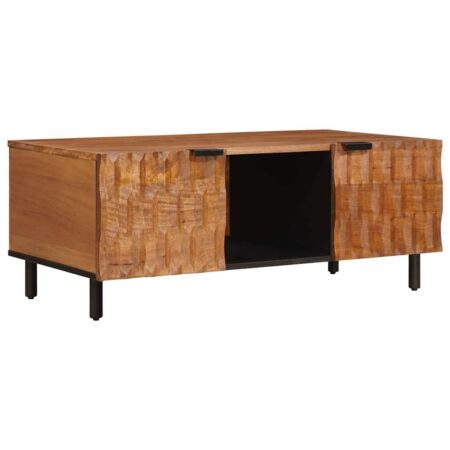 Sofabord i massivt mangotræ - brun 100 x 54 x 40 cm