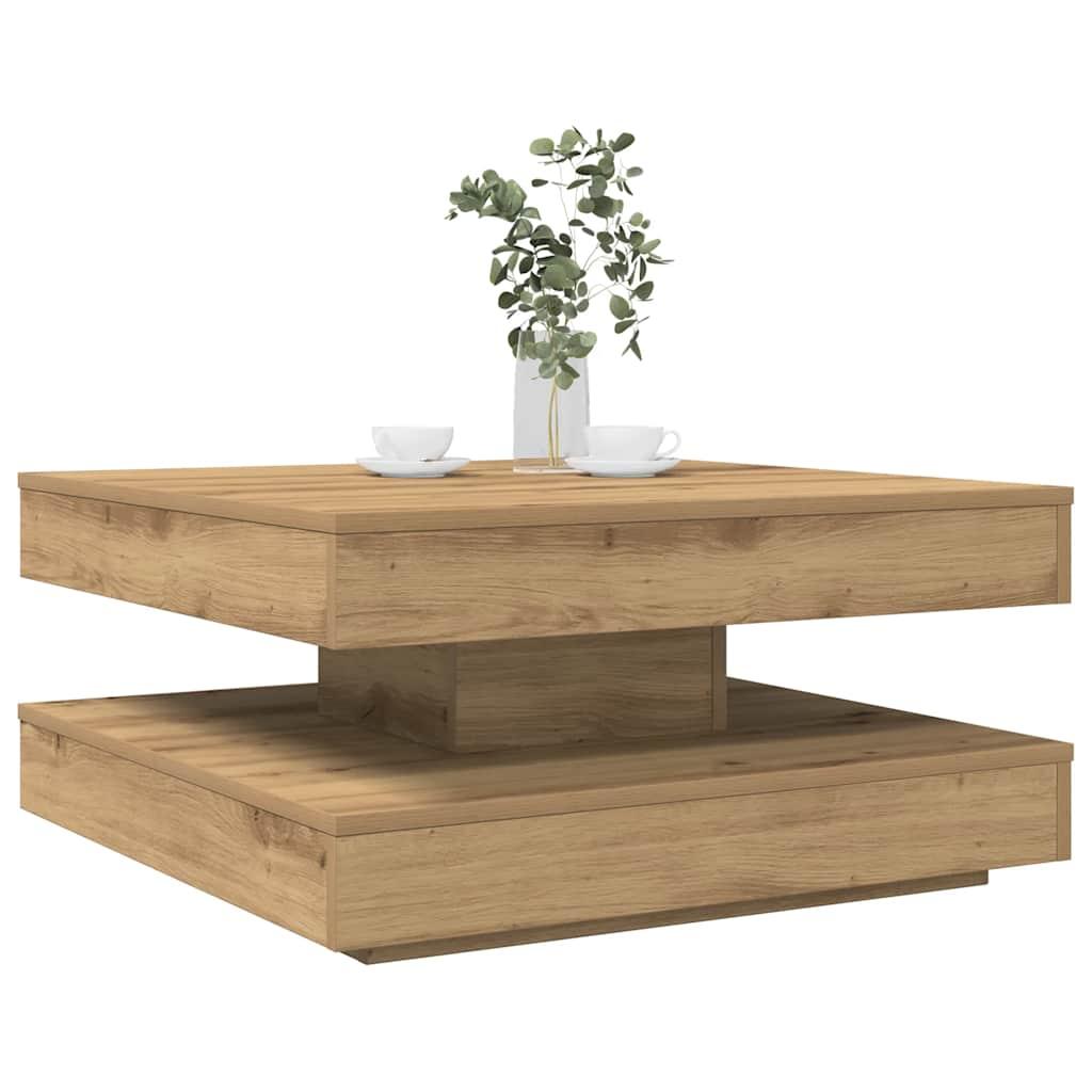 Sofabord med drejelig bordplade 70 x 70 x 34,5 cm - kunsteg Sofabord med drejelig bordplade 70 x 70 x 34,5 cm - kunsteg