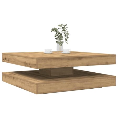 Sofabord med drejelig bordplade 90 x 90 x 34,5 cm - kunsteg