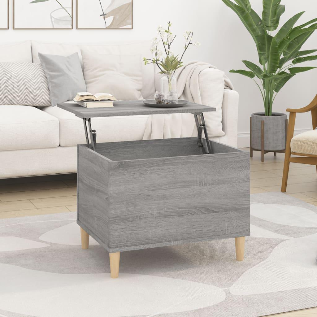 Sofabord med løftbar bordplade 60 x 44,5 x 45 cm - grå sonoma-eg Sofabord med løftbar bordplade 60 x 44,5 x 45 cm - grå sonoma-eg